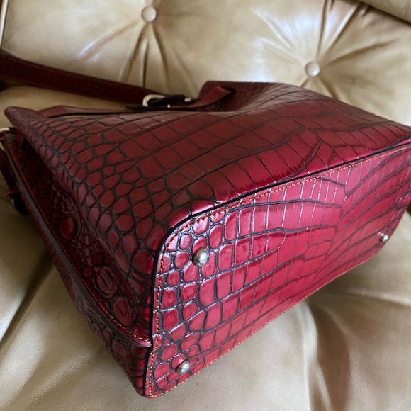 RARE Dooney & Bourke NWOT Alto Cinched Shopper Croco Leather Bag & Wallet Set - Picture 7 of 16